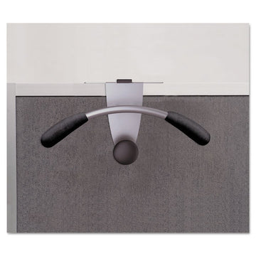 Alba™ Hanger Shaped Partition Coat Hook, Silver-black, 15 X 4 1-2 X 7 7-8 freeshipping - TVN Wholesale